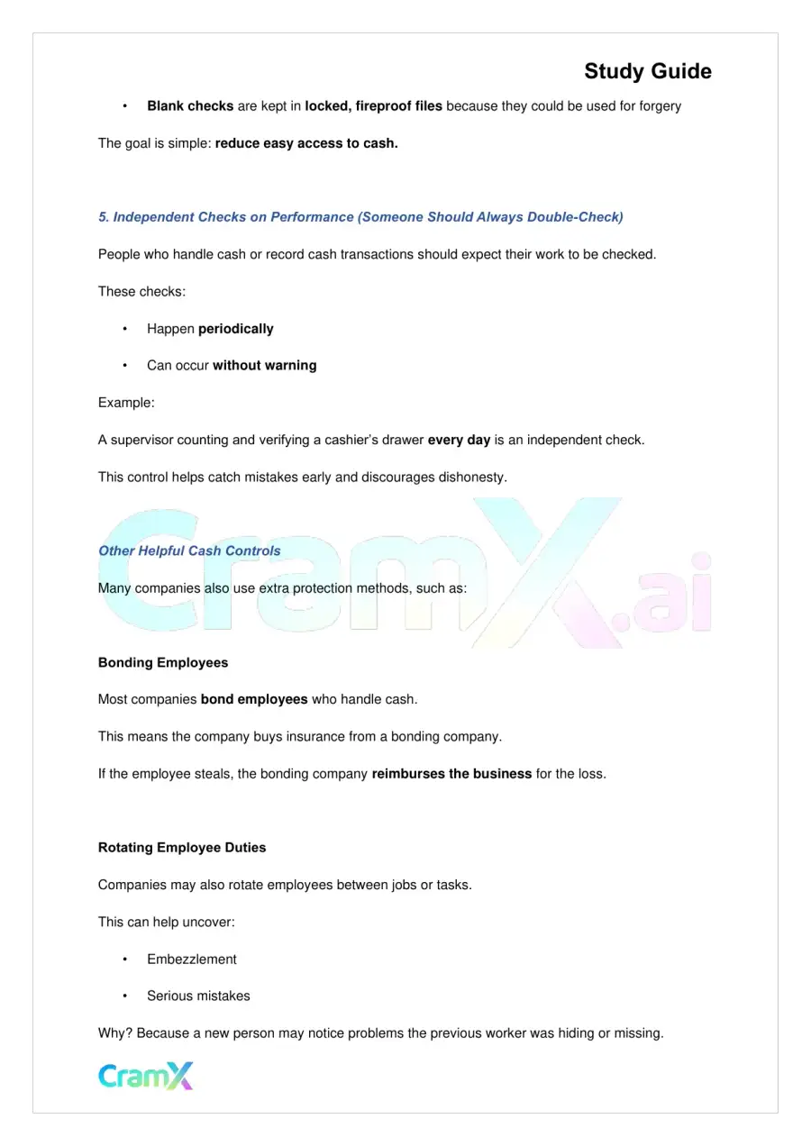Accounting Principles I – Cash, page 4
