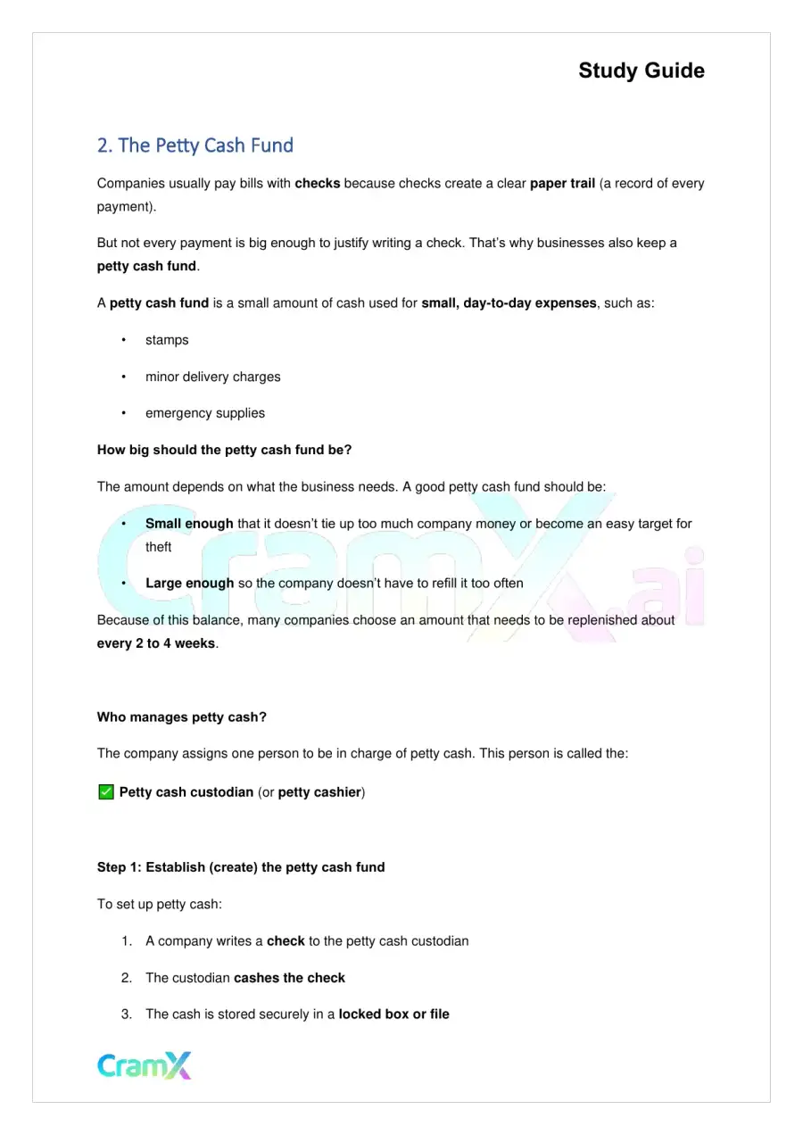 Accounting Principles I – Cash, page 5