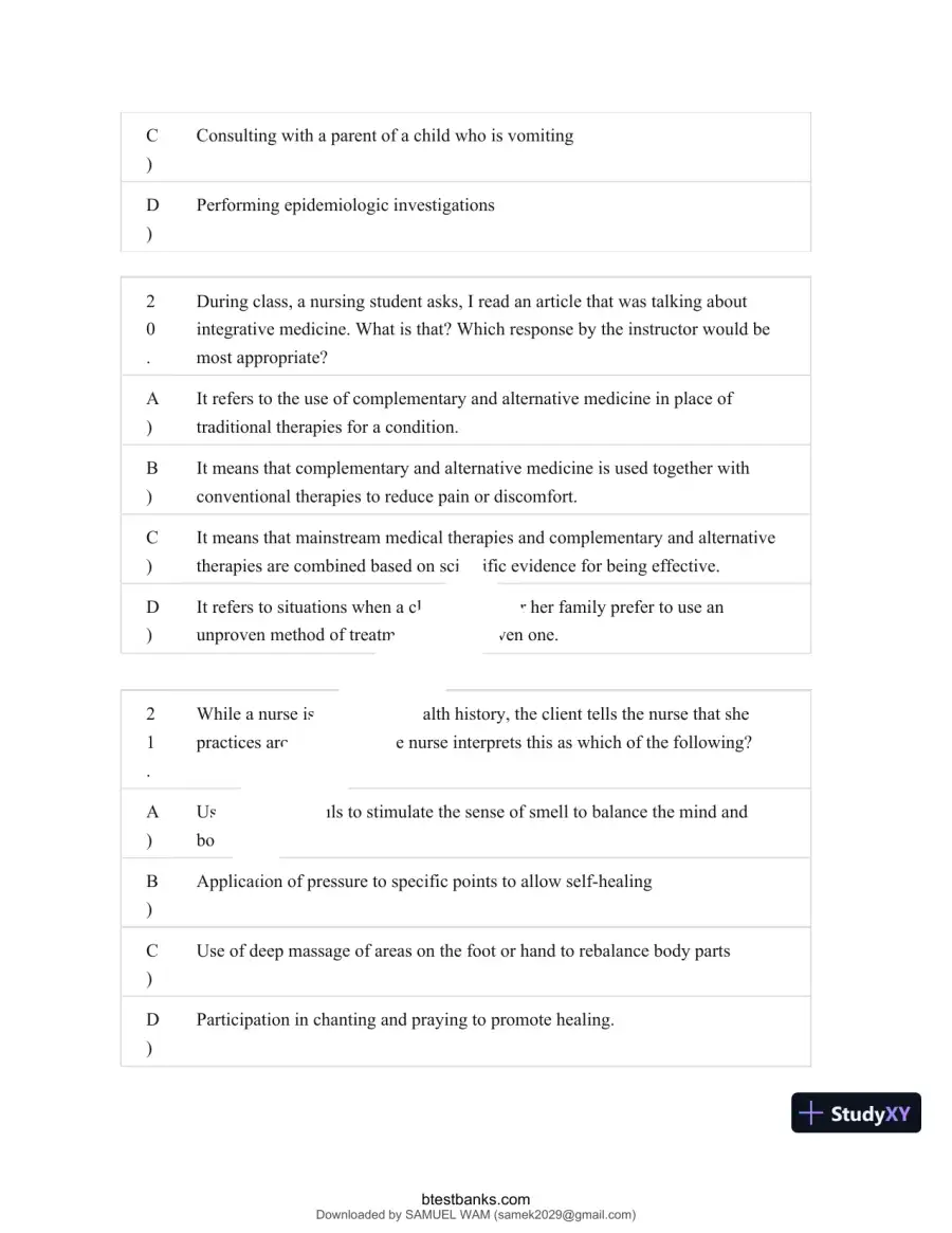 Test Bank for Maternity and Pediatric Nursing, 4th Edition (Chapters 1-51), page 21
