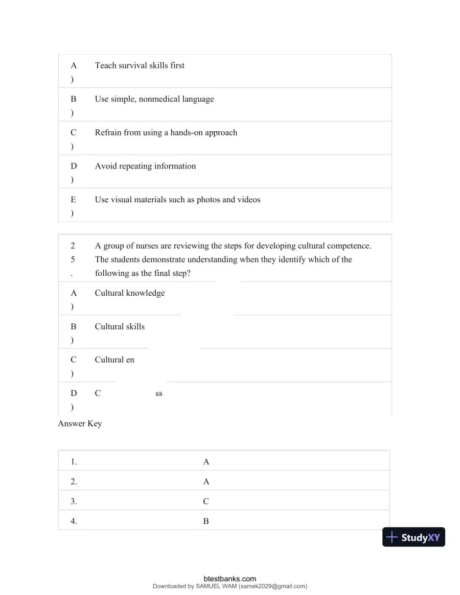 Test Bank for Maternity and Pediatric Nursing, 4th Edition (Chapters 1-51), page 23