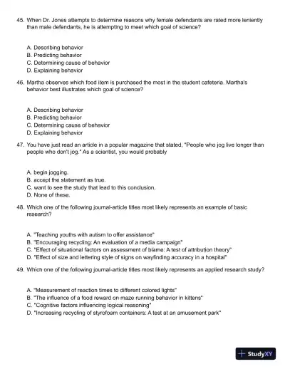 Methods in Behavioral Research 11th Edition Test Bank - Page 11 preview image