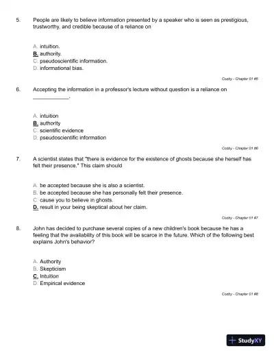 Methods in Behavioral Research 11th Edition Test Bank - Page 16 preview image