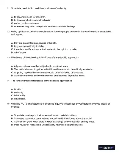 Methods in Behavioral Research 11th Edition Test Bank - Page 4 preview image