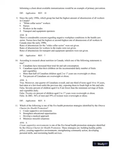 Canadian Fundamentals of Nursing 4th Edition Test Bank - Page 5 preview image