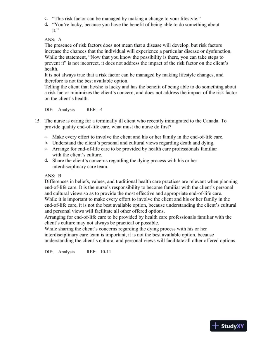 Canadian Fundamentals of Nursing 4th Edition Test Bank, page 7