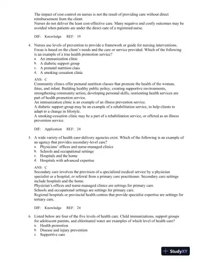 Canadian Fundamentals of Nursing 4th Edition Test Bank - Page 9 preview image