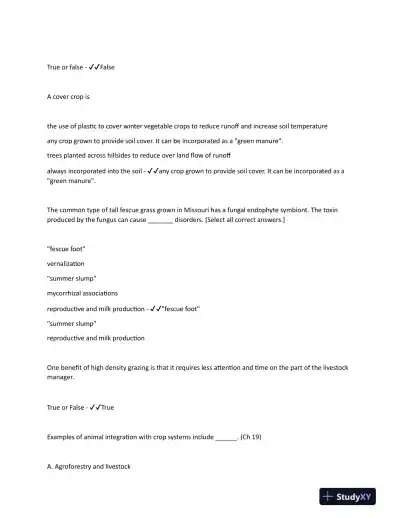 2024 AGN115 Environmental science Practice Exam With Answers (113 Solved Questions) - Page 4 preview image
