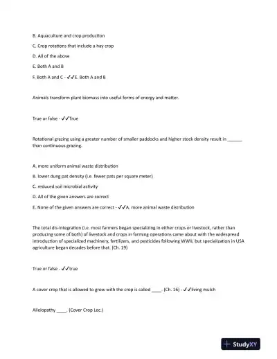 2024 AGN115 Environmental science Practice Exam With Answers (113 Solved Questions) - Page 5 preview image