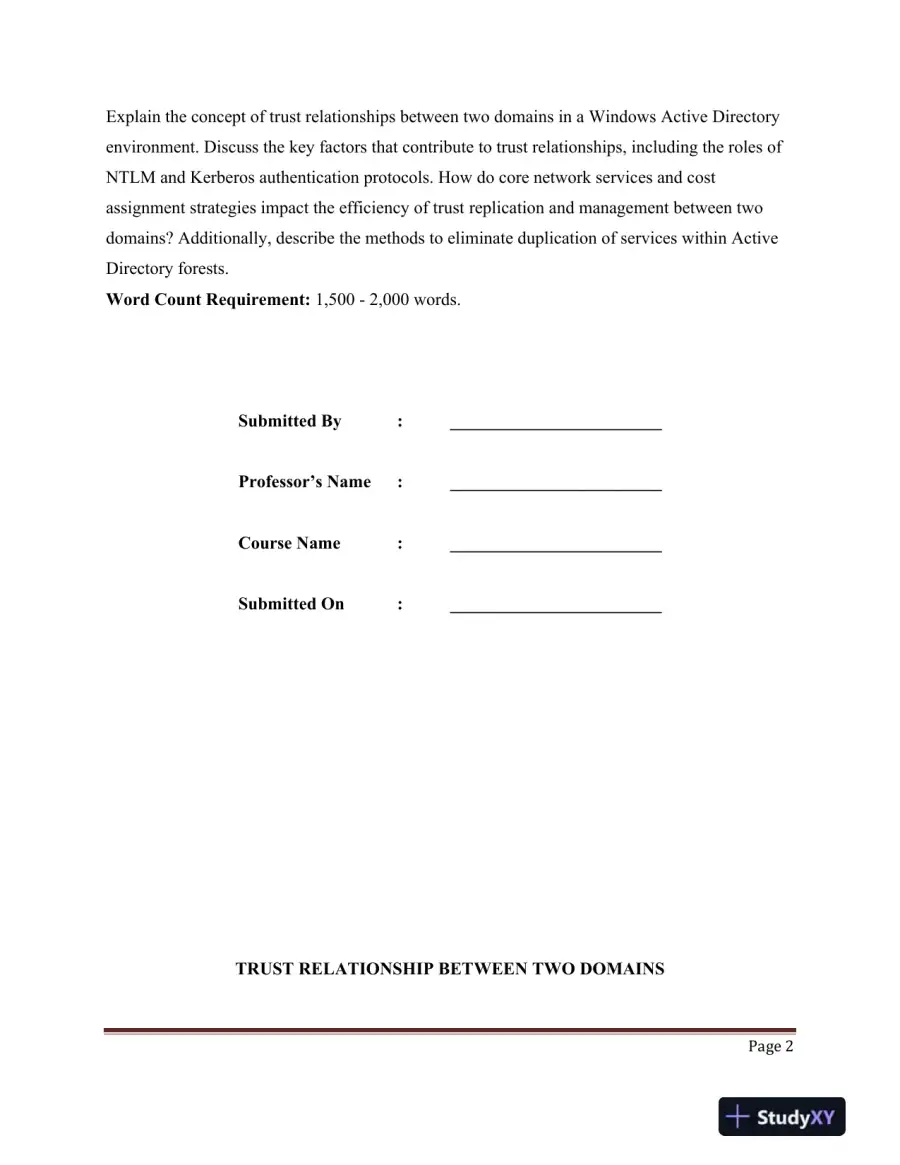Trust Relationship Between Two Domains, page 3