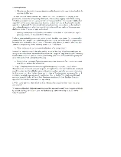 Ethical and Practical Challenges in Elder Law - Page 1 preview image