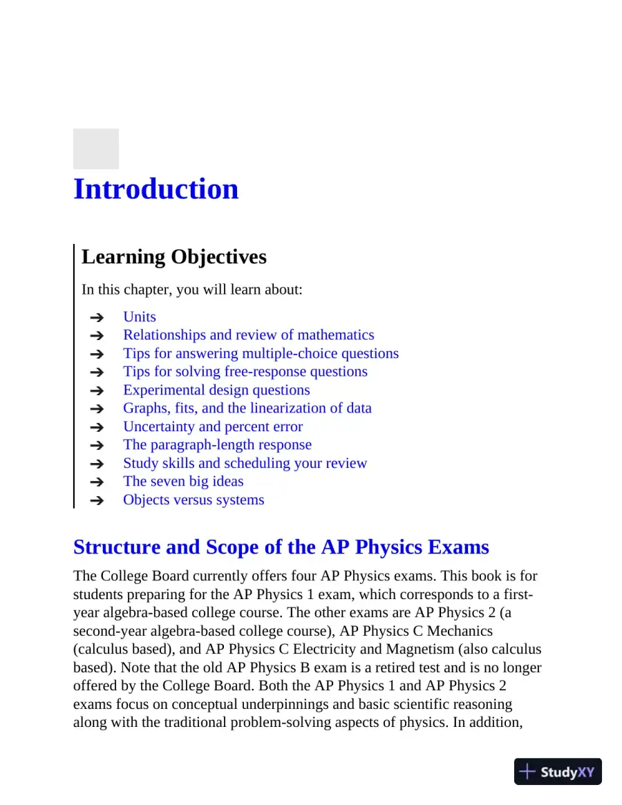 AP Physics 1 Premium, 2023: 4 Practice Tests + Comprehensive Review + Online Practice (2022), page 15