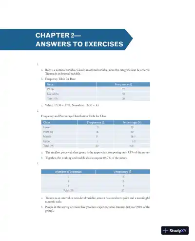 Social Statistics for a Diverse Society Eighth Edition Solution Manual - Page 5 preview image