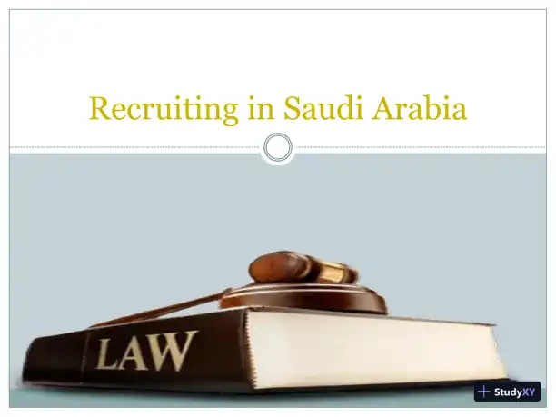 Recruiting In Saudi Arabia - Page 1 preview image