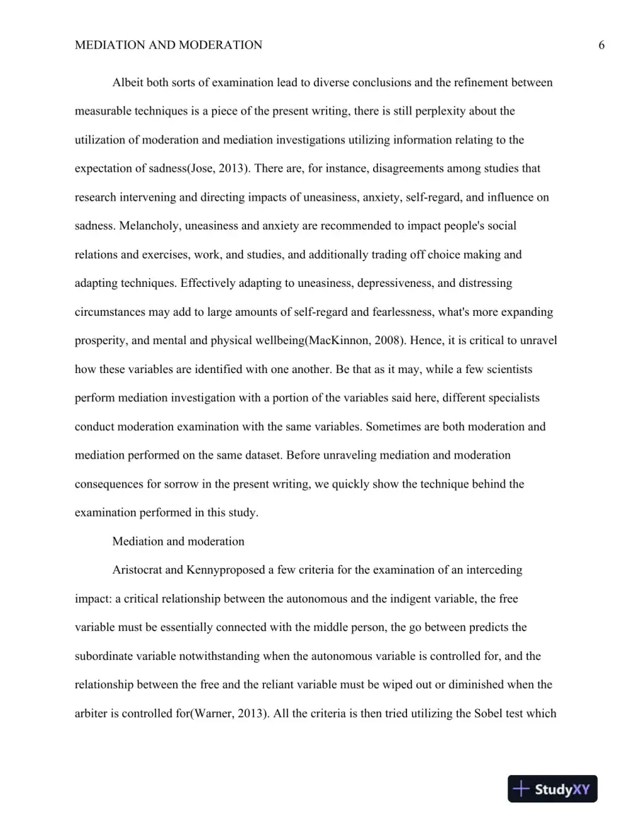 Anxiety, Affect, Self-Esteem, and Stress: Mediation and Moderation Effects on Depression, page 7