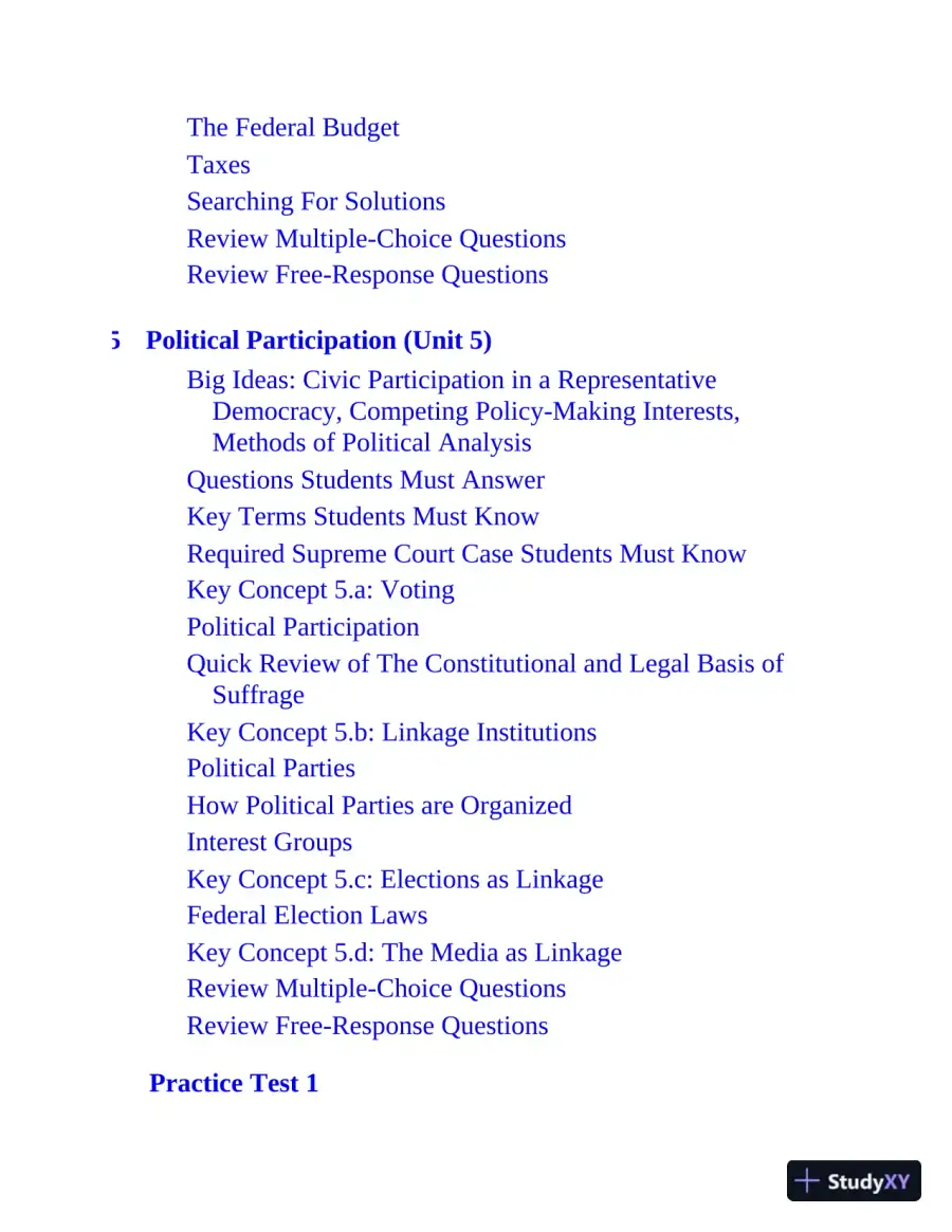 AP US Government and Politics Premium: With 5 Practice Tests (2020), page 11