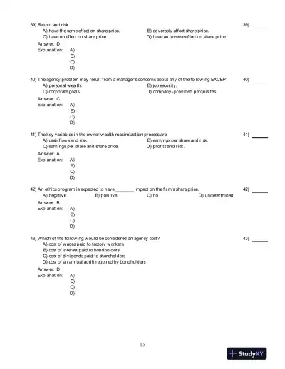 Principles Of Corporate Finance, Second Canadian Edition Test Bank - Page 11 preview image