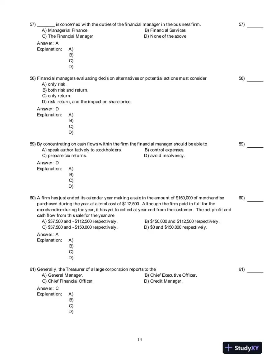 Principles Of Corporate Finance, Second Canadian Edition Test Bank, page 15