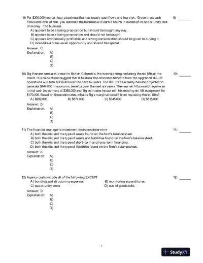 Principles Of Corporate Finance, Second Canadian Edition Test Bank - Page 4 preview image