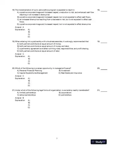Principles Of Corporate Finance, Second Canadian Edition Test Bank - Page 6 preview image
