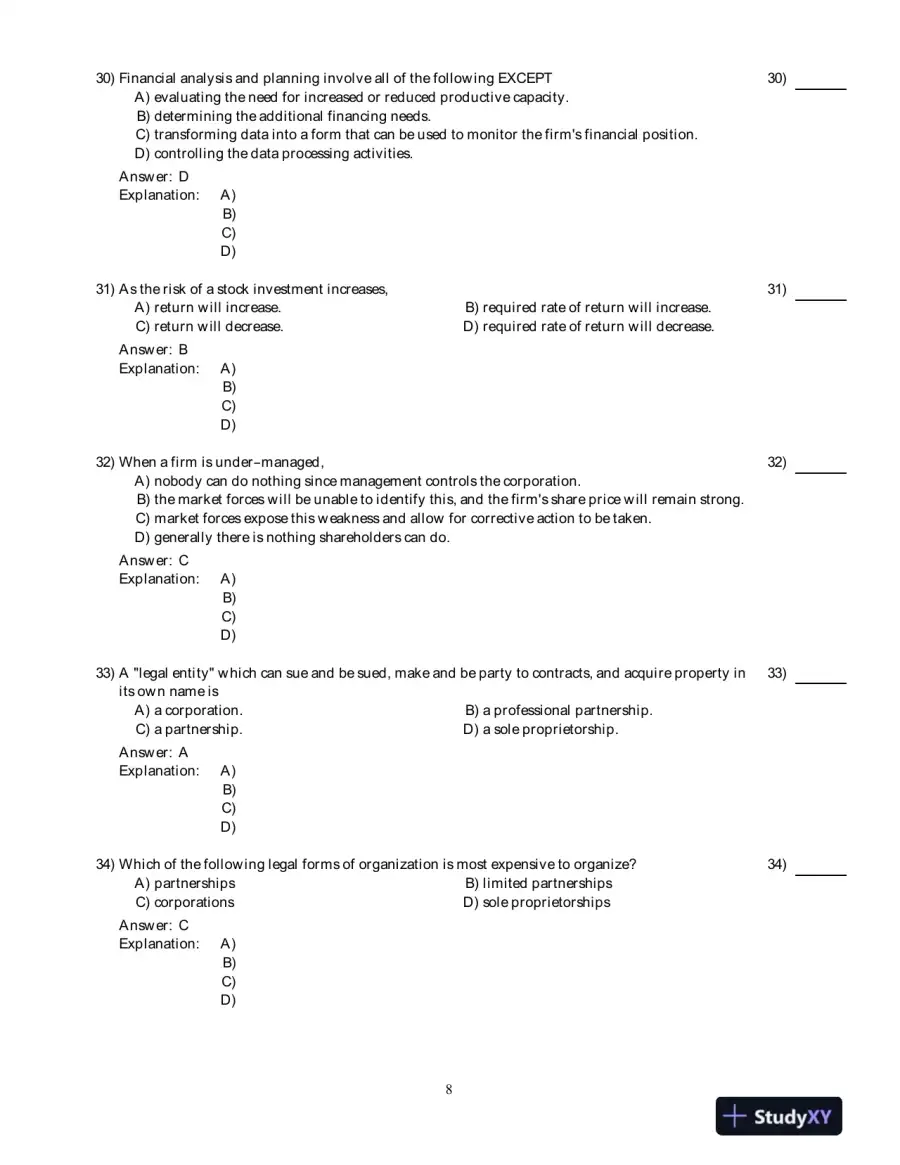 Principles Of Corporate Finance, Second Canadian Edition Test Bank, page 9