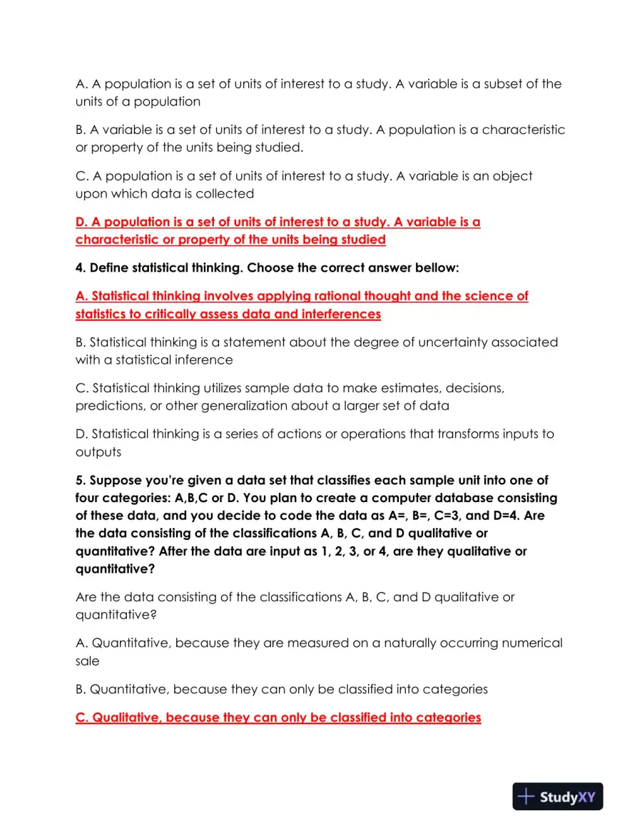 Introduction to Statistics: Week 2 Assignment � Data Types, Variables, and Statistical Concepts, page 3