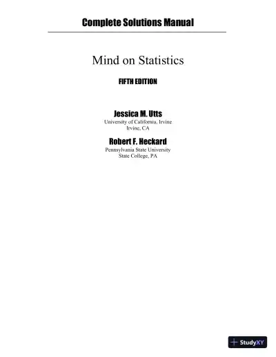Solution Manual For Mind On Statistics, 5th Edition - Page 1 preview image