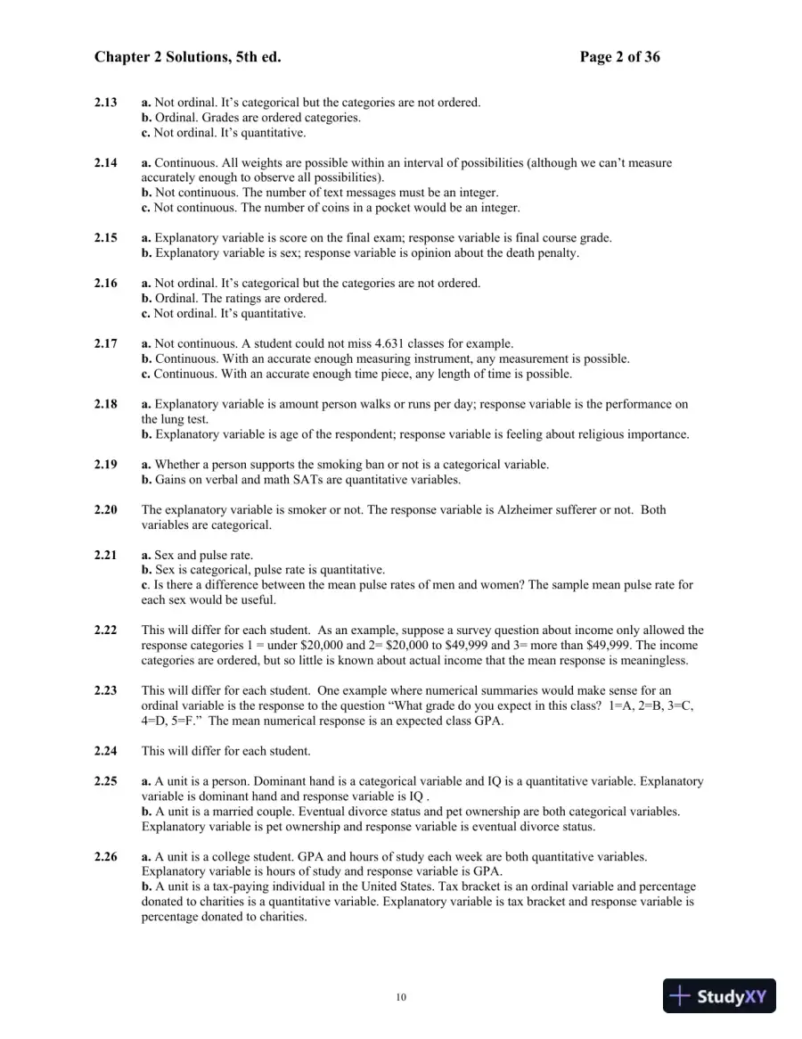 Solution Manual For Mind On Statistics, 5th Edition, page 11