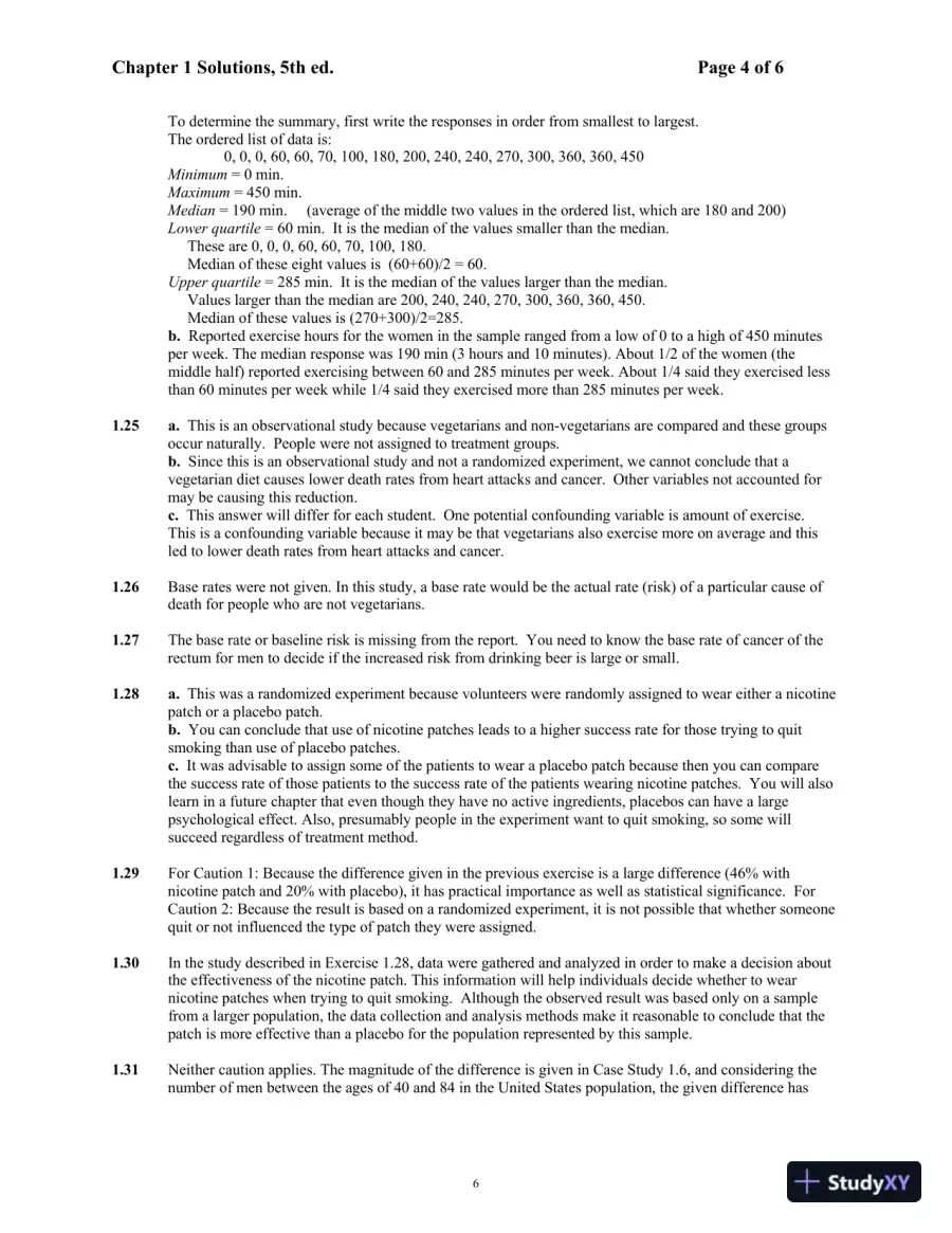 Solution Manual For Mind On Statistics, 5th Edition, page 7