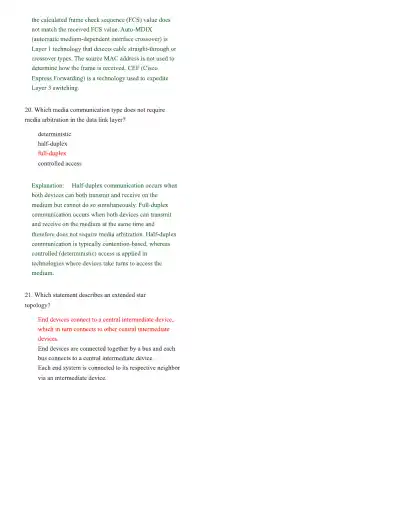 CCNA 1 v7 Modules 4 to 7 Ethernet Concepts Exam An - Page 10 preview image