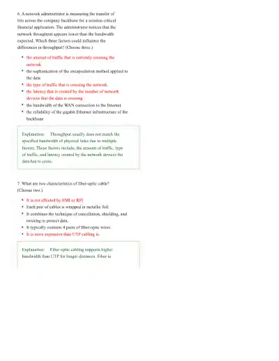CCNA 1 v7 Modules 4 to 7 Ethernet Concepts Exam An - Page 3 preview image