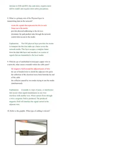 CCNA 1 v7 Modules 4 to 7 Ethernet Concepts Exam An - Page 4 preview image