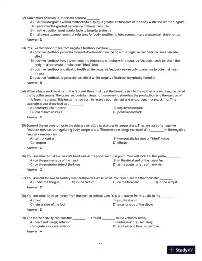 Test Bank For Human Anatomy and Physiology, 11th Edition - Page 12 preview image