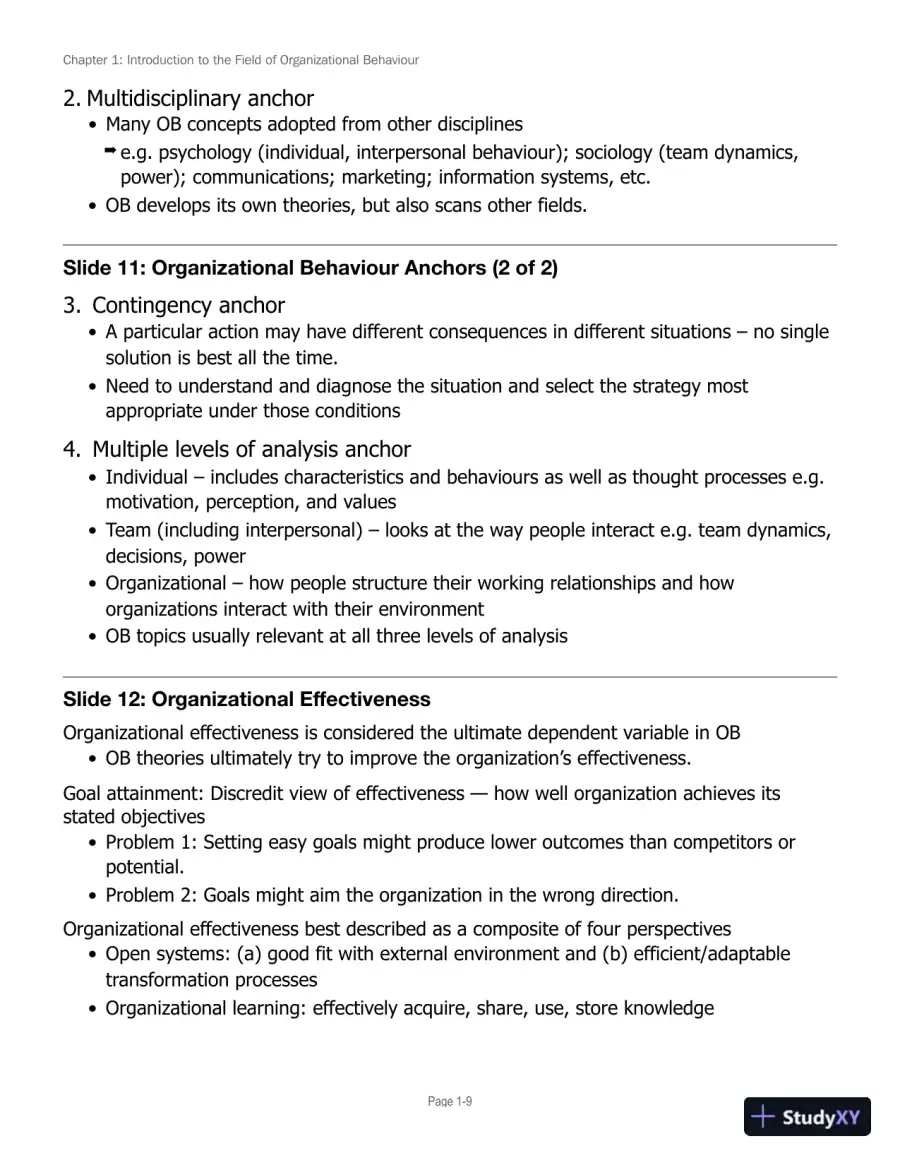 Solution Manual for Canadian Organizational Behaviour, 10th Edition, page 10