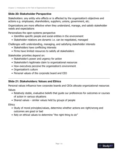Solution Manual for Canadian Organizational Behaviour, 10th Edition - Page 15 preview image