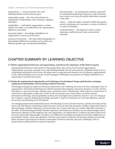 Solution Manual for Canadian Organizational Behaviour, 10th Edition - Page 4 preview image