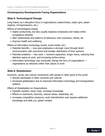 Solution Manual for Canadian Organizational Behaviour, 10th Edition - Page 7 preview image