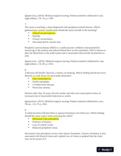 HESI Medical Surgical Practice Exam With Answers (131 Solved Questions) - Page 4 preview image