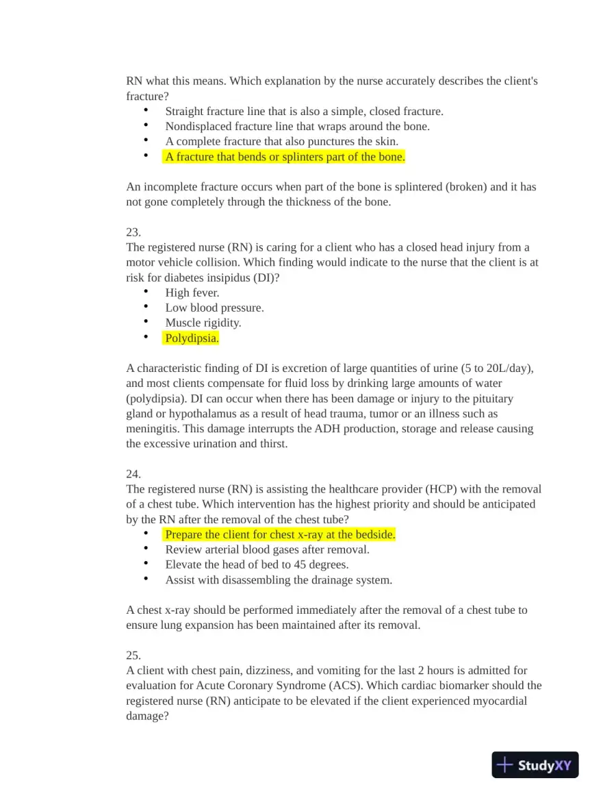HESI Medical Surgical Practice Exam With Answers (131 Solved Questions), page 9