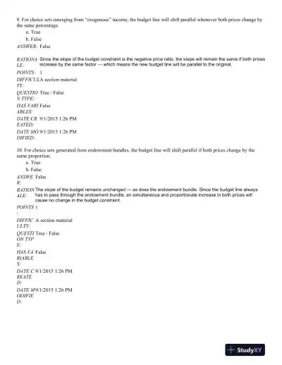 Microeconomics: An Intuitive Approach with Calculus 2nd Edition Test Bank - Page 12 preview image