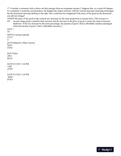 Microeconomics: An Intuitive Approach with Calculus 2nd Edition Test Bank - Page 16 preview image