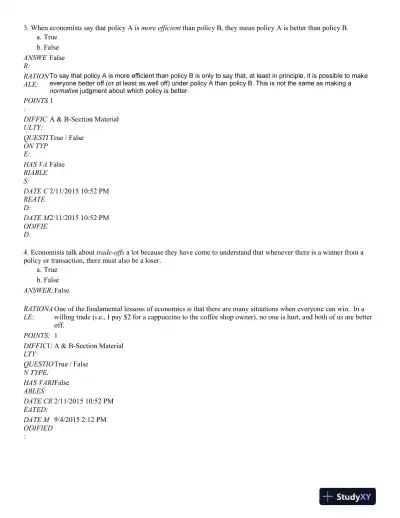 Microeconomics: An Intuitive Approach with Calculus 2nd Edition Test Bank - Page 3 preview image