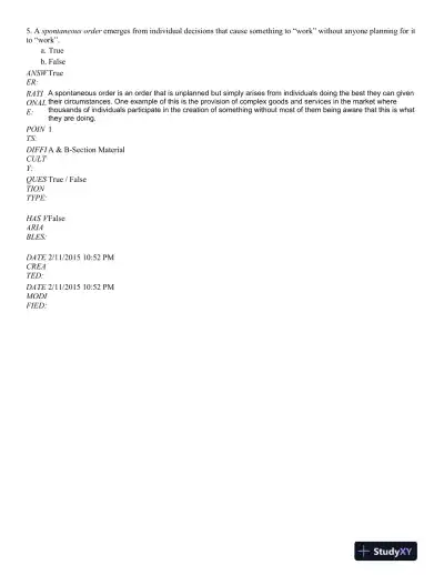 Microeconomics: An Intuitive Approach with Calculus 2nd Edition Test Bank - Page 4 preview image