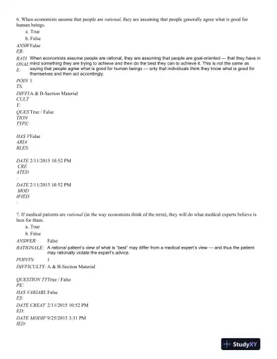Microeconomics: An Intuitive Approach with Calculus 2nd Edition Test Bank - Page 5 preview image