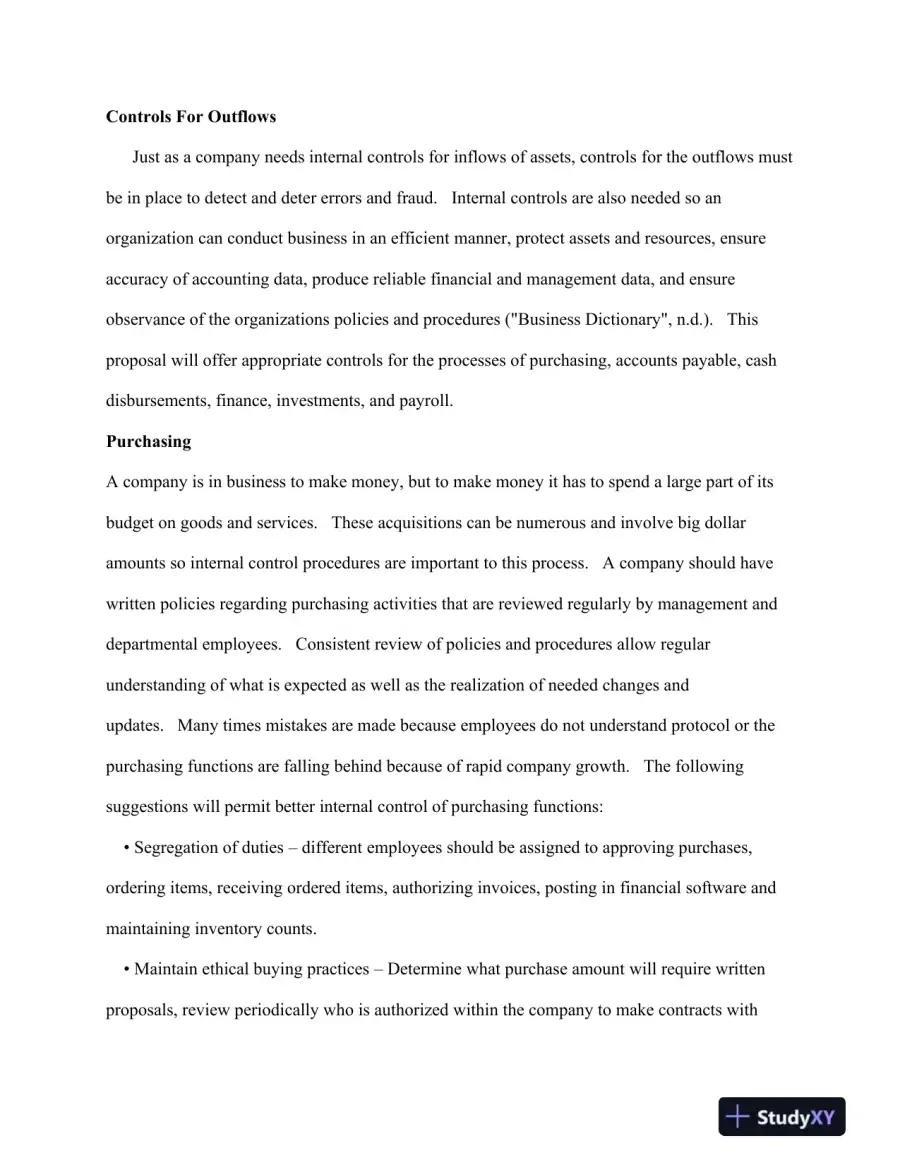 Implementing Effective Internal Controls to Mitigate Risks in Business Operations, page 3