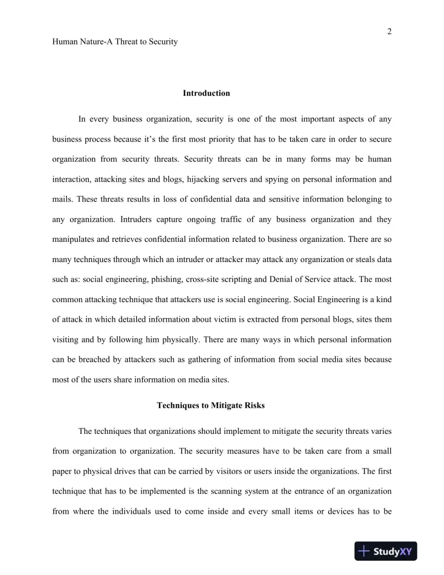 Human Nature - A Threat to Security, page 3