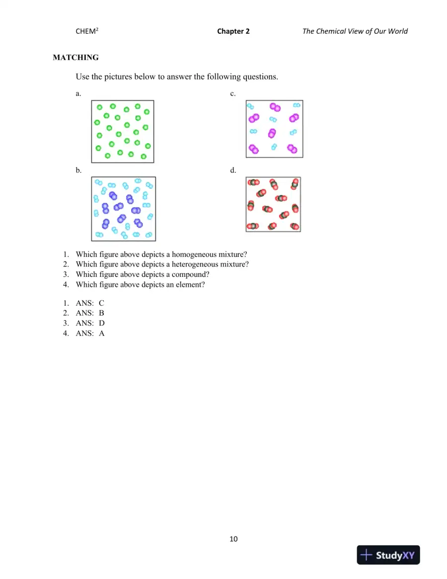 CHEM2: Chemistry in Your World 2nd Edition Test Bank, page 15