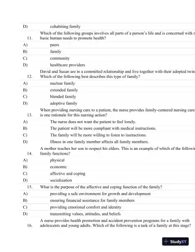 Test Bank For Fundamentals Of Nursing: The Art And Science Of Nursing Care Seventh, North American Edition Edition - Page 24 preview image