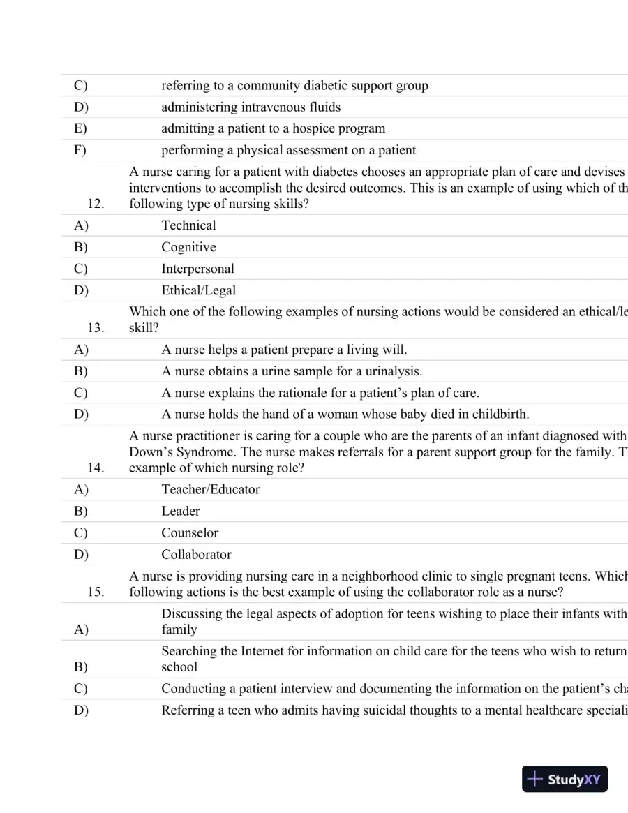 Test Bank For Fundamentals Of Nursing: The Art And Science Of Nursing Care Seventh, North American Edition Edition, page 4