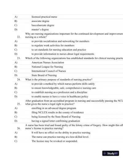 Test Bank For Fundamentals Of Nursing: The Art And Science Of Nursing Care Seventh, North American Edition Edition - Page 6 preview image