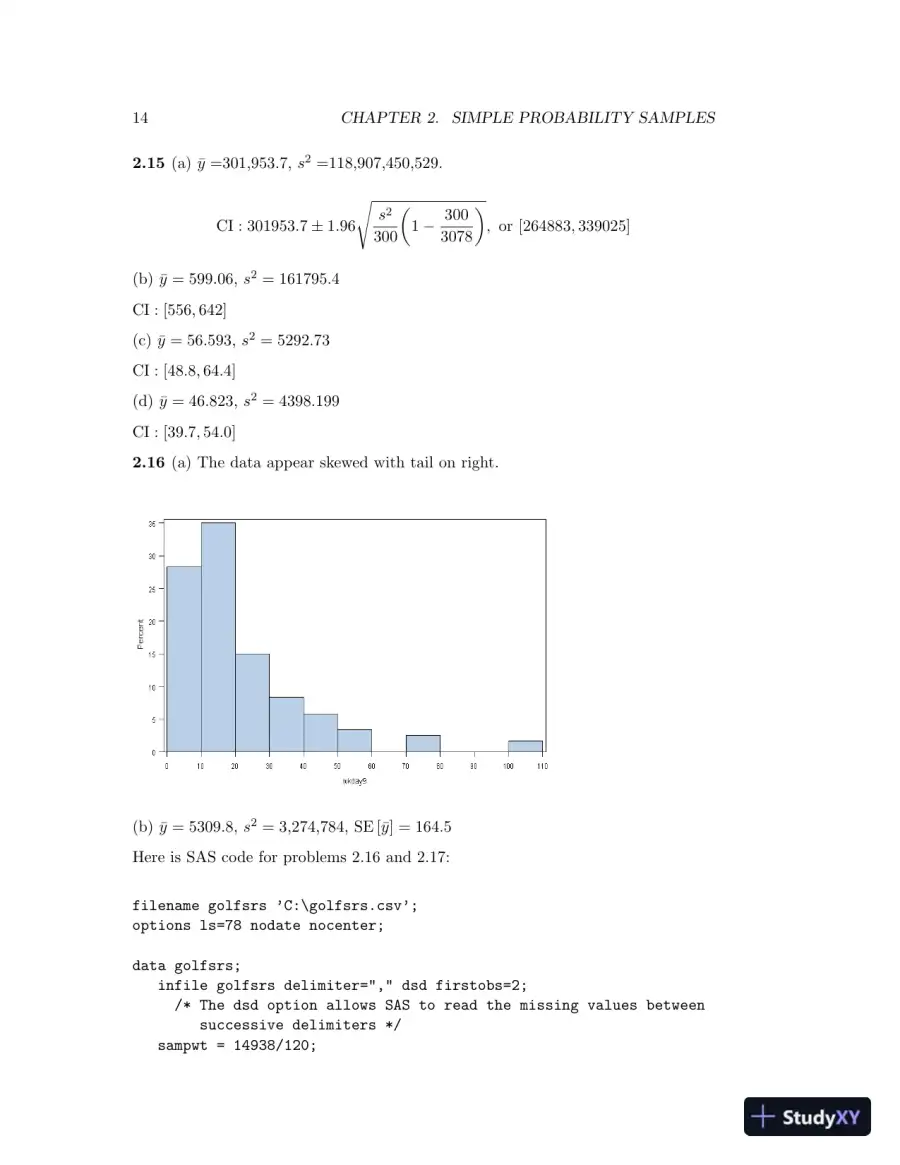 Sampling: Design and Analysis, 2nd Edition Solution Manual, page 15